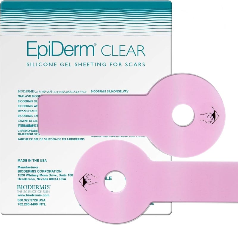 Epi-derm Biodermis Epi-Derm Areopexy Silicone Gel Sheets for Scars - Clear (1 Pair) - Image 1